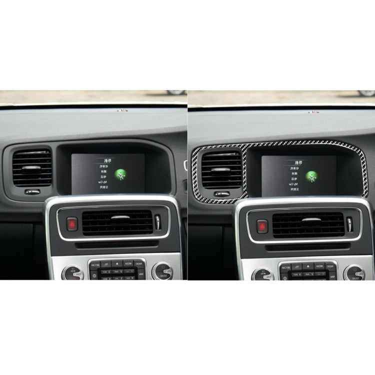 Car Carbon Fiber Navigation Frame Decorative Stickers for Volvo V60 2010-2017 / S60 2010-2018, Right Drive - Car Interior Mouldings by buy2fix | Online Shopping UK | buy2fix