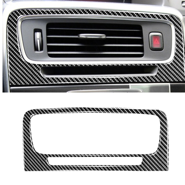 Car Carbon Fiber Central Control Air Outlet Decorative Stickers for Volvo V60 2010-2017 / S60 2010-2018, Left and Right Drive Universal - Car Interior Mouldings by buy2fix | Online Shopping UK | buy2fix