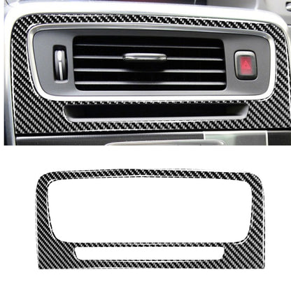 Car Carbon Fiber Central Control Air Outlet Decorative Stickers for Volvo V60 2010-2017 / S60 2010-2018, Left and Right Drive Universal - Car Interior Mouldings by buy2fix | Online Shopping UK | buy2fix