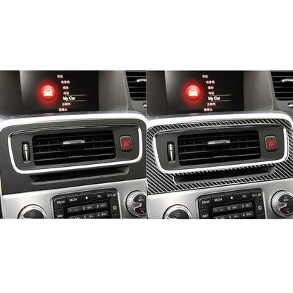Car Carbon Fiber Central Control Air Outlet Decorative Stickers for Volvo V60 2010-2017 / S60 2010-2018, Left and Right Drive Universal - Car Interior Mouldings by buy2fix | Online Shopping UK | buy2fix