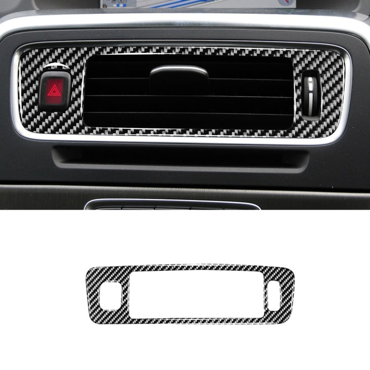 Car Carbon Fiber Central Control Below Air Outlet Decorative Stickers for Volvo V60 2010-2017 / S60 2010-2018, Right Drive - Car Interior Mouldings by buy2fix | Online Shopping UK | buy2fix