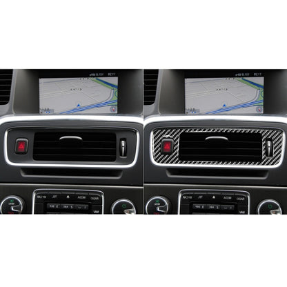 Car Carbon Fiber Central Control Below Air Outlet Decorative Stickers for Volvo V60 2010-2017 / S60 2010-2018, Right Drive - Car Interior Mouldings by buy2fix | Online Shopping UK | buy2fix