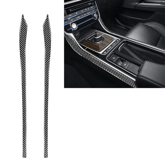 2 PCS Car Carbon Fiber Armrest Decorative Stickers for Jaguar XE X760 XF X260 2016-2020, Left and Right Drive Universal - Car Interior Mouldings by buy2fix | Online Shopping UK | buy2fix