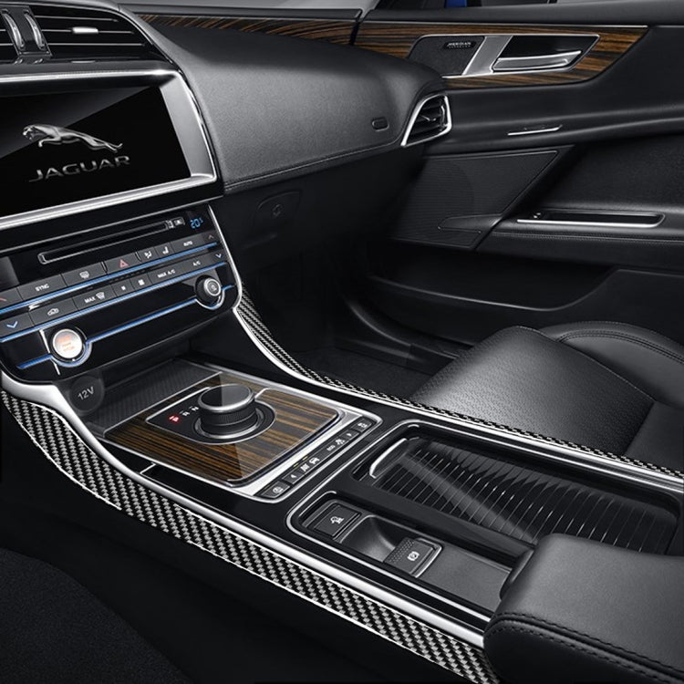 2 PCS Car Carbon Fiber Armrest Decorative Stickers for Jaguar XE X760 XF X260 2016-2020, Left and Right Drive Universal - Car Interior Mouldings by buy2fix | Online Shopping UK | buy2fix