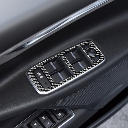 4 in 1 Car Carbon Fiber Lifting Panel Decorative Stickers for Jaguar F-PACE X761 XE X760 2016-2020, Left Drive - Car Interior Mouldings by buy2fix | Online Shopping UK | buy2fix