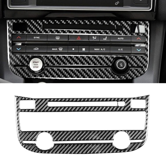 Car Carbon Fiber Air Conditioning Panel Decorative Stickers for Jaguar F-PACE X761 XE X760 XF X260 2016-2020, Left and Right Drive Universal - Car Interior Mouldings by buy2fix | Online Shopping UK | buy2fix