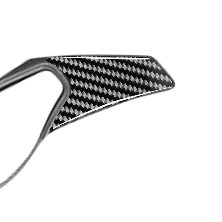 2 PCS Car Carbon Fiber Steering Wheel Paddle Decorative Stickers for Jaguar F-PACE X761 XE X760 XF X260 2016-2020, Left and Right Drive Universal by buy2fix