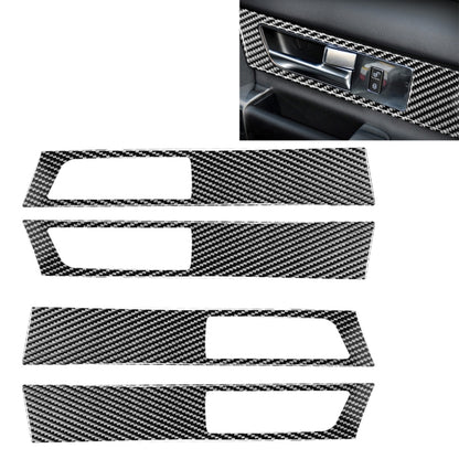4 PCS Car Carbon Fiber Door Inner Handle Decorative Sticker for Land Rover Discovery 4 2010-2016, Left and Right Drive Universal - Car Interior Mouldings by buy2fix | Online Shopping UK | buy2fix