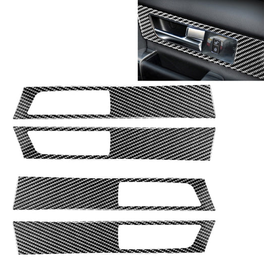 4 PCS Car Carbon Fiber Door Inner Handle Decorative Sticker for Land Rover Discovery 4 2010-2016, Left and Right Drive Universal - Car Interior Mouldings by buy2fix | Online Shopping UK | buy2fix