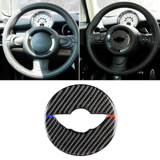 Red Blue Color Car Steering Wheel Logo R Chassis Carbon Fiber Decorative Sticker for BMW MINI R55 / R56 / Countryman R60 / Paceman R61 by buy2fix