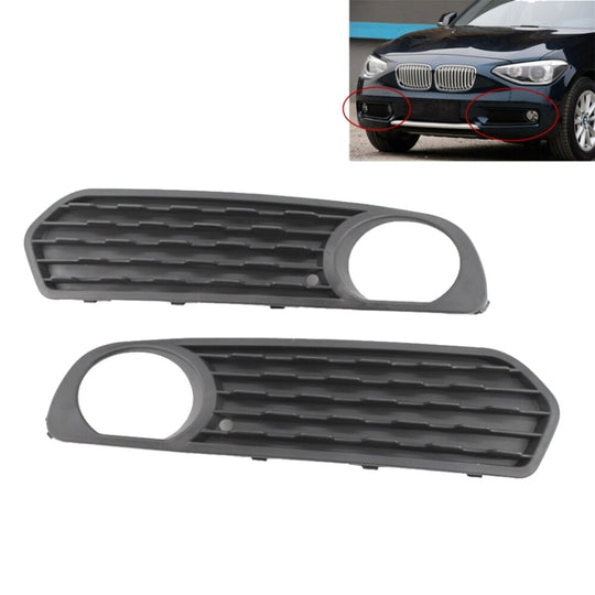 Pair Car Front Bumper Fog Light Grille Fog Lamp Frame for BMW F20 F21 2012-2014 51117272558 / 51117272557