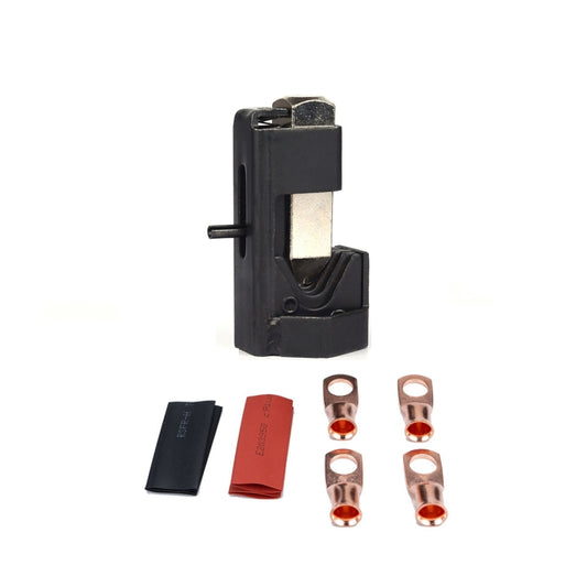 Car Battery Cable Hammer Crimper Hammer Lug Crimper Tool Pliers with T2 Copper 8 x 5/16 Heavy-duty Cold-pressed Wire Terminals - Booster Cable & Clip by buy2fix | Online Shopping UK | buy2fix