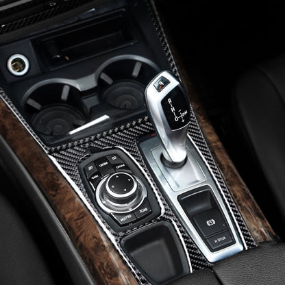 Car Carbon Fiber Water Cup Holder Decorative Sticker for BMW E70 X5 / E71 X6 2009-2013, Right Drive by buy2fix