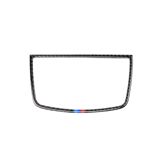 Car Carbon Fiber Tricolor Dashboard Horn Frame Decorative Sticker for BMW E70 X5 / E71 X6 2008-2013, Left and Right Drive Universal by buy2fix