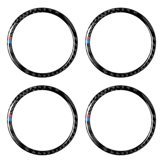 4 in 1 Car Carbon Fiber Tricolor Horn Ring Decorative Sticker for BMW 2008-2013 E70 / 2008-2014 E71, Left and Right Drive Universal - Car Interior Mouldings by buy2fix | Online Shopping UK | buy2fix