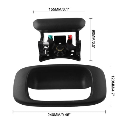 Car Tailgate Handle Trunk Lock Push Button and Bezel Trim Replacement 15997911 for Chevrolet GMC - Door Handles by buy2fix | Online Shopping UK | buy2fix