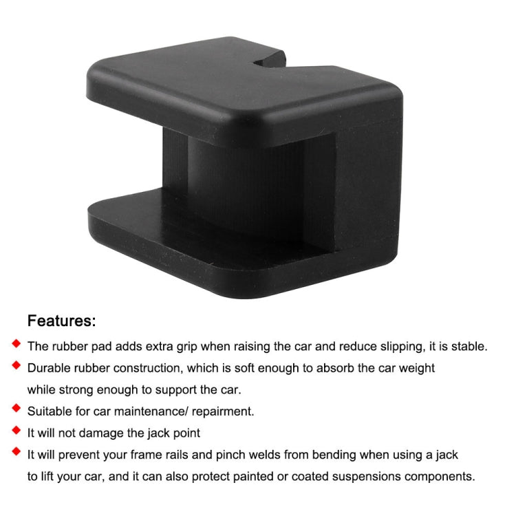 2 PCS Car Jack Pad Adapter Rubber Jack Pads Slotted Frame - Car Jacks by buy2fix | Online Shopping UK | buy2fix