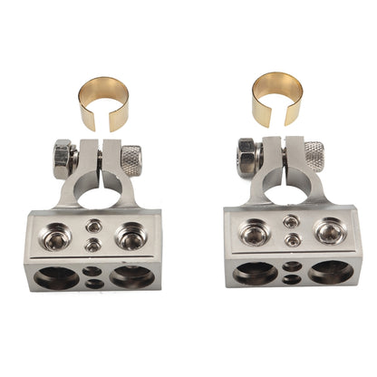 2 PCS Positive and Negative Car Metal Battery Connectors Terminals Clamps Clips with Kits - Booster Cable & Clip by buy2fix | Online Shopping UK | buy2fix