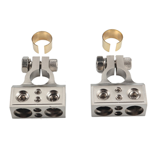 2 PCS Positive and Negative Car Metal Battery Connectors Terminals Clamps Clips with Kits - Booster Cable & Clip by buy2fix | Online Shopping UK | buy2fix