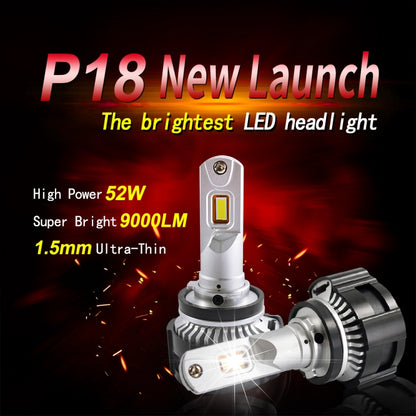 2 PCS P18 H7 DC11-30V 52W 6500K 6500LM Car LED Headlight Lamps - LED Headlamps by buy2fix | Online Shopping UK | buy2fix