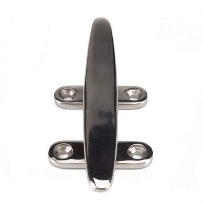 Marine Stainless Steel Flat Top 4 inch Base Boat Cleats Dock with Screws - Locks & Hasps by buy2fix | Online Shopping UK | buy2fix