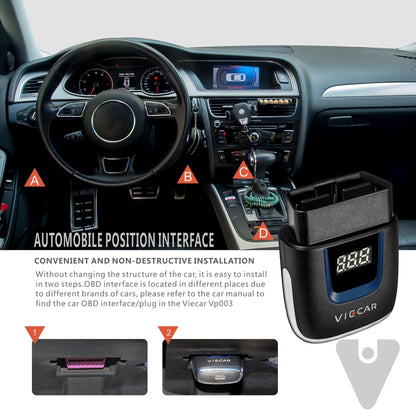 Viecar VP003 Car Mini OBD + USB / Type-C Interface Fault Detector V2.2 Bluetooth Diagnostic Tool - Code Readers & Scan Tools by buy2fix | Online Shopping UK | buy2fix