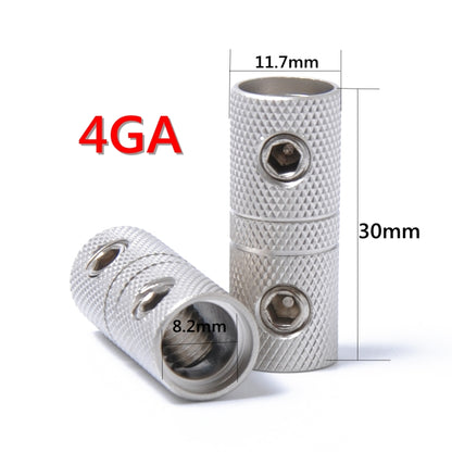 2 PCS Wire Coupler Terminal Butt Connector 4GA AWG Gauge Joiner Barrel Set Screw - Booster Cable & Clip by buy2fix | Online Shopping UK | buy2fix