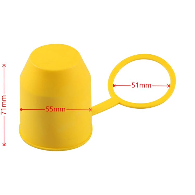 50mm Plastic Car Truck Tow Ball Cover Cap Towing Hitch Trailer Towball Protection (Yellow) - Towing Bars by buy2fix | Online Shopping UK | buy2fix