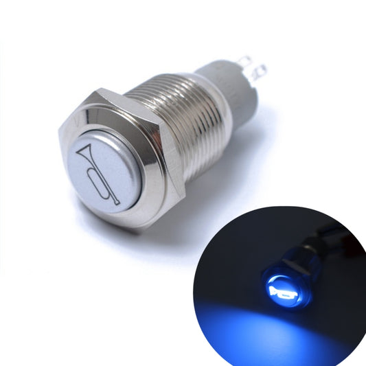 Momentary Reset Switch Push Button 16mm 12V for Car Motorcycle Horn Speaker - Car Switches by buy2fix | Online Shopping UK | buy2fix