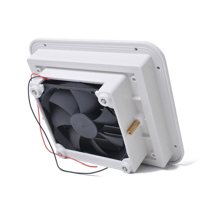 12V White Air Vent with Fan RV Trailer Caravan Mute Side Air Ventilation - Air Conditioning System by buy2fix | Online Shopping UK | buy2fix