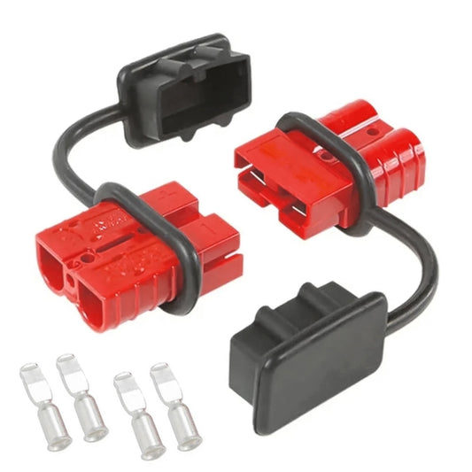 50Amp Battery Quick Connerctor Plug + Dust Cover for Car Caravan - Booster Cable & Clip by buy2fix | Online Shopping UK | buy2fix
