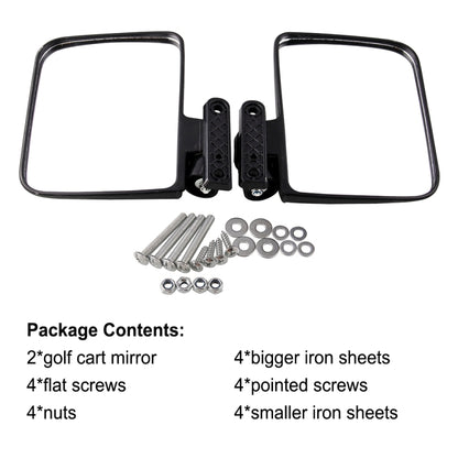 Side Mirror Rear View Mirror for Golf Carts - Side Mirrors by buy2fix | Online Shopping UK | buy2fix