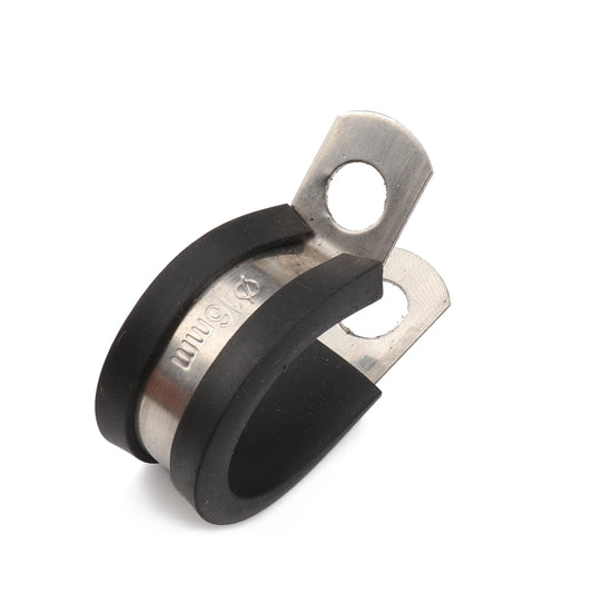 10 PCS Car Rubber Cushion Pipe Clamps Stainless Steel Clamps, Size: 9/16 inch (14mm) - Booster Cable & Clip by buy2fix | Online Shopping UK | buy2fix
