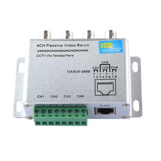HD204A HD-CVI/TVI/AHD CCTV 4CH Passive Video Balun - Video Balun by buy2fix | Online Shopping UK | buy2fix