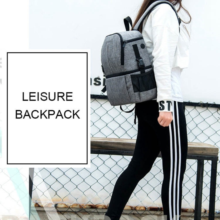 Multi-functional Waterproof Nylon Shoulder Backpack Padded Shockproof Camera Case Bag for Nikon Canon DSLR Cameras(Black) by buy2fix