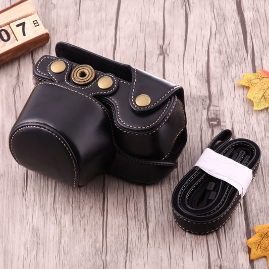 Full Body Camera PU Leather Case Bag with Strap for Sony A6000 / A6300 / Nex 6(Black) by buy2fix