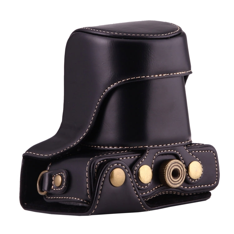 Full Body Camera PU Leather Case Bag with Strap for Canon EOS M10(Black) by buy2fix