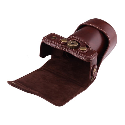 Full Body Camera PU Leather Case Bag with Strap for Canon EOS M10(Coffee) by buy2fix