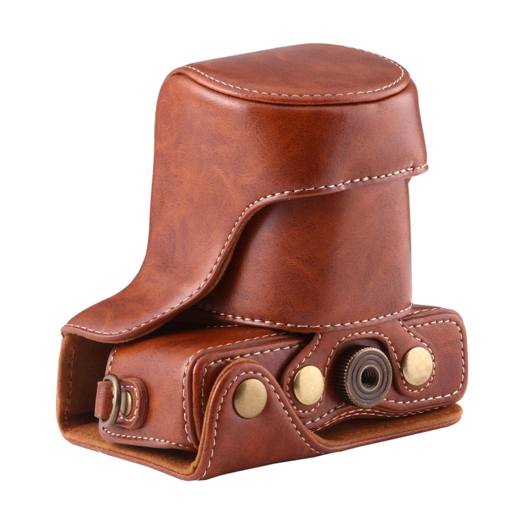 Full Body Camera PU Leather Case Bag with Strap for Canon EOS M10(Brown) by buy2fix