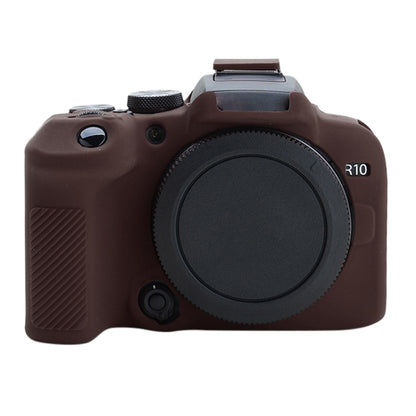 For Canon EOS R10 Soft Silicone Protective Case (Coffee) - Protective Case by buy2fix | Online Shopping UK | buy2fix