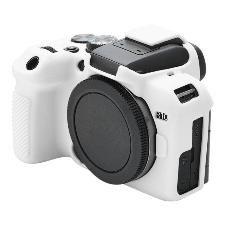 For Canon EOS R10 Soft Silicone Protective Case (White) by buy2fix
