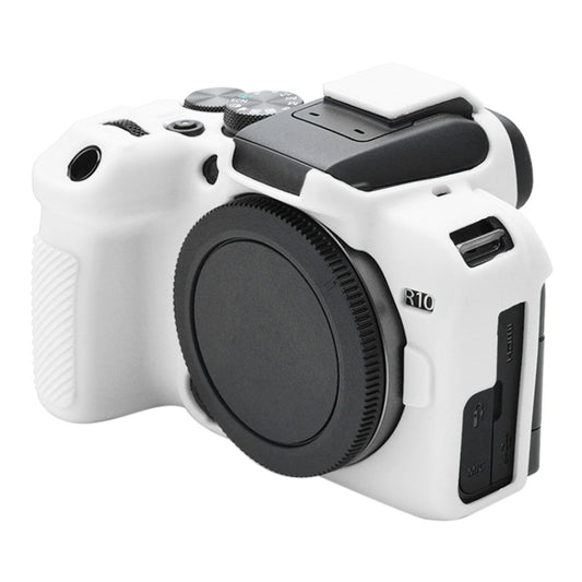 For Canon EOS R10 Soft Silicone Protective Case (White) - Protective Case by buy2fix | Online Shopping UK | buy2fix