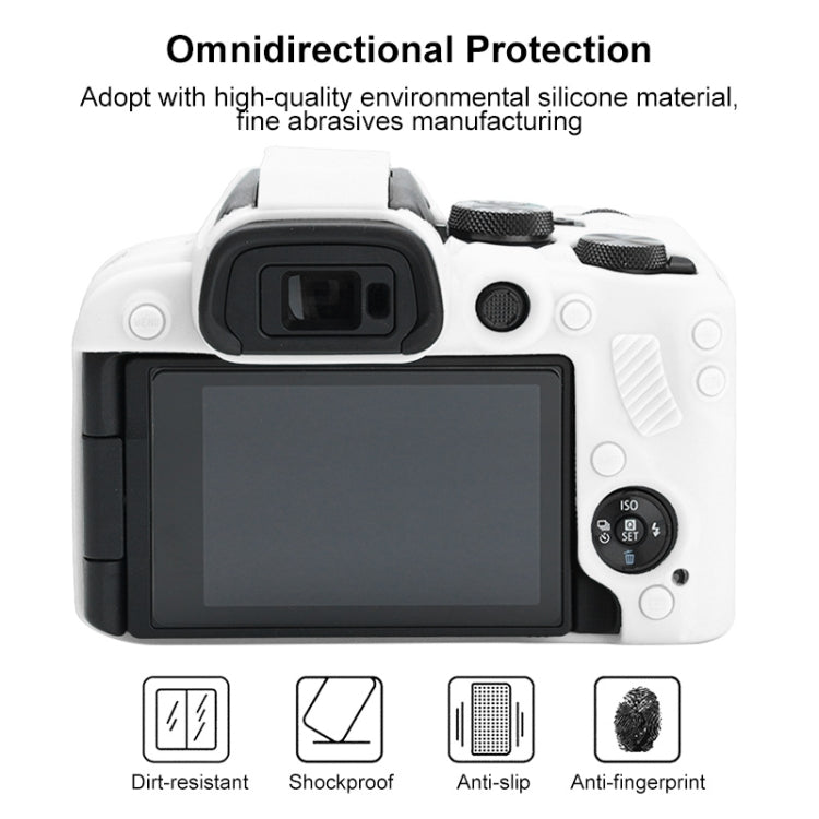 For Canon EOS R10 Soft Silicone Protective Case (White) by buy2fix