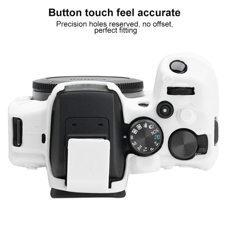 For Canon EOS R10 Soft Silicone Protective Case (White) by buy2fix