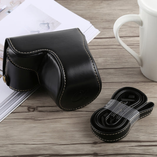 Full Body Camera PU Leather Case Bag with Strap for Sony A5100 (Black) - Leather Bag by buy2fix | Online Shopping UK | buy2fix