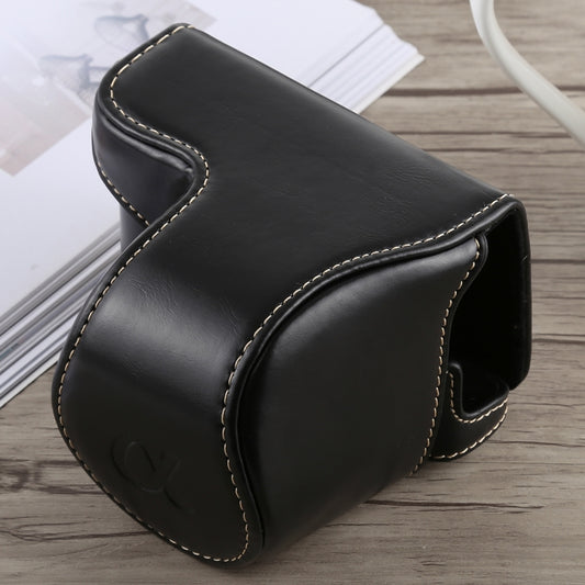 Full Body Camera PU Leather Case Bag with Strap for Sony A5100 (Black) - Leather Bag by buy2fix | Online Shopping UK | buy2fix