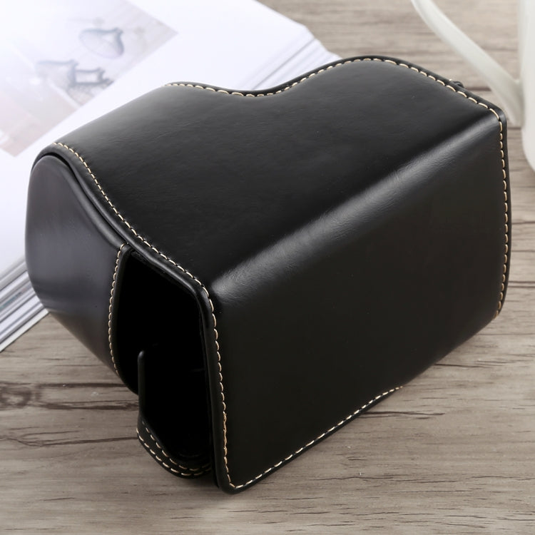 Full Body Camera PU Leather Case Bag with Strap for Sony A6300(Black) by buy2fix