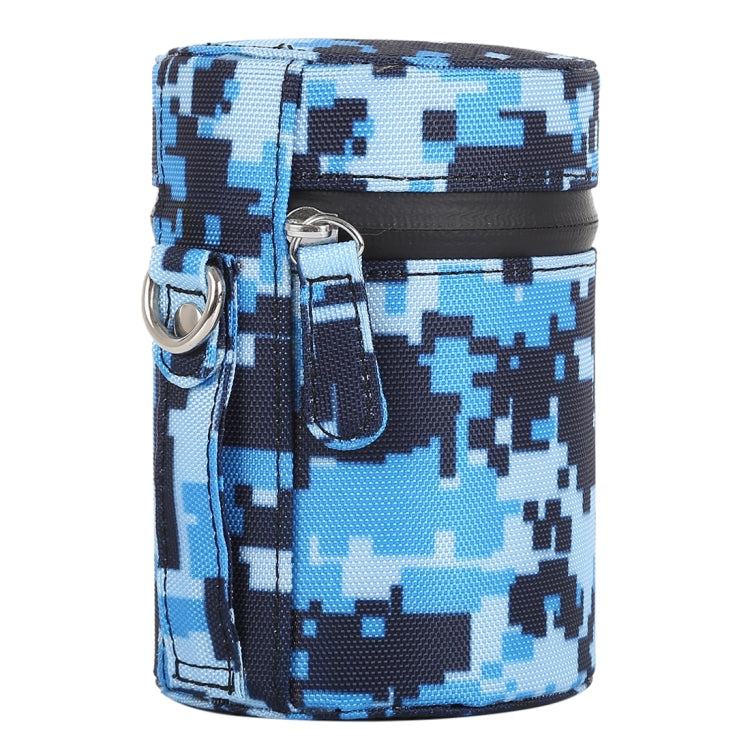 Camouflage Color Small Lens Case Zippered Cloth Pouch Box for DSLR Camera Lens, Size: 11x8x8cm (Blue) by buy2fix