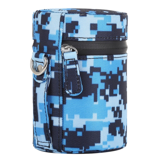 Camouflage Color Small Lens Case Zippered Cloth Pouch Box for DSLR Camera Lens, Size: 11x8x8cm (Blue) by buy2fix