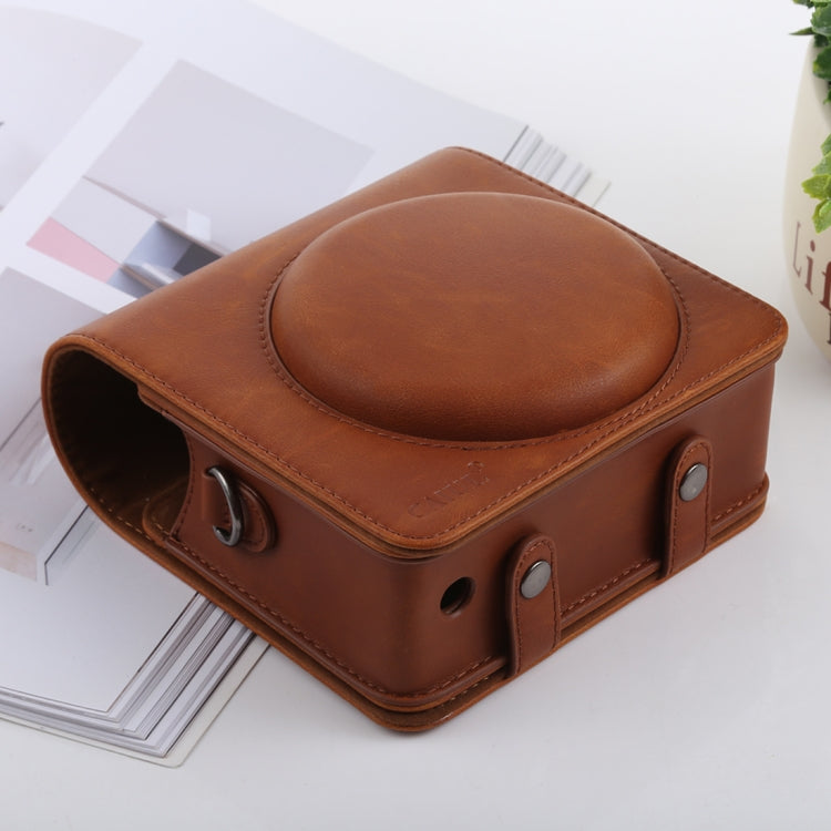 Retro Style Full Body Camera PU Leather Case Bag with Strap for FUJIFILM instax SQUARE SQ6 (Brown) by buy2fix